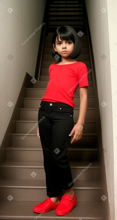 Guatemalan child girl with  black hair