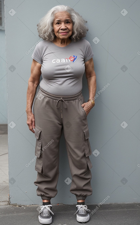 Puerto rican elderly female with  gray hair