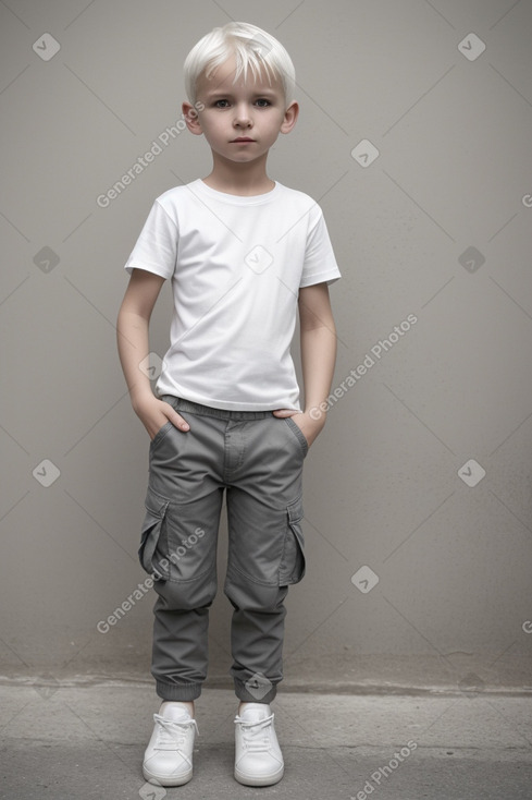 Croatian child boy with  white hair