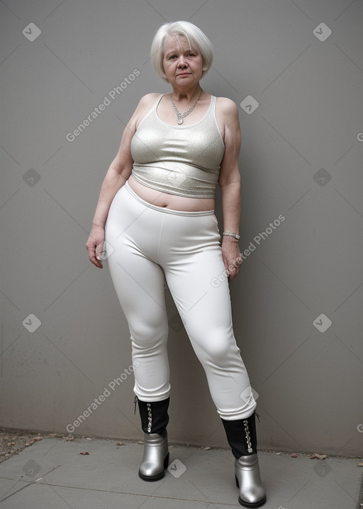 Latvian elderly female with  white hair