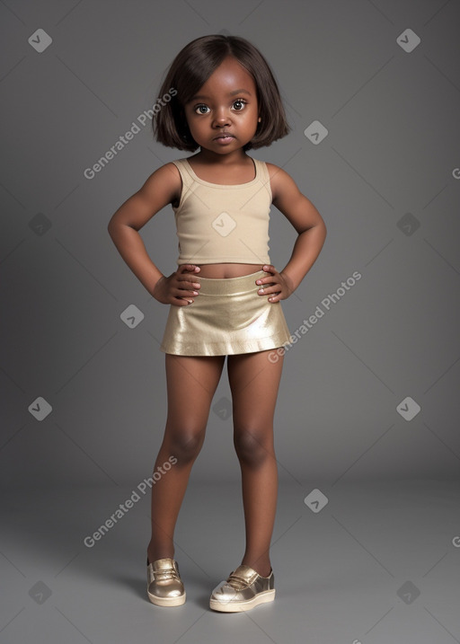 Sudanese infant girl with  brown hair