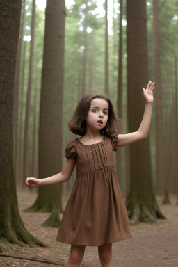 Portuguese child female with  brown hair