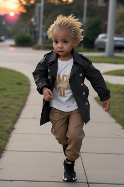 African american infant boy with  blonde hair