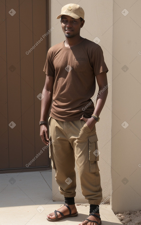 Malian adult male with  brown hair