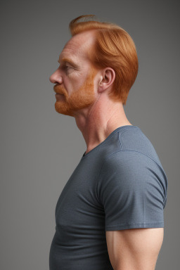 Swedish middle-aged male with  ginger hair