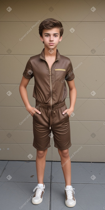 Teenager boy with  brown hair