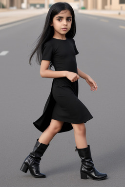 Saudi arabian child girl with  black hair