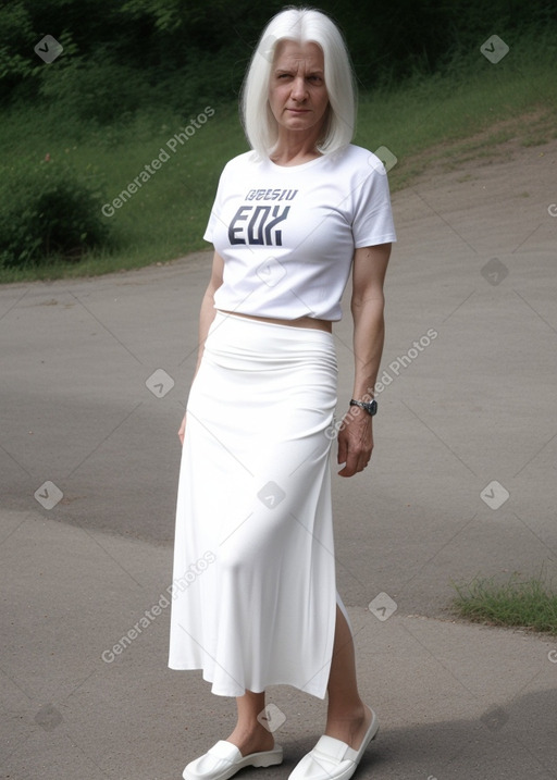 Czech 45 years female with  white hair