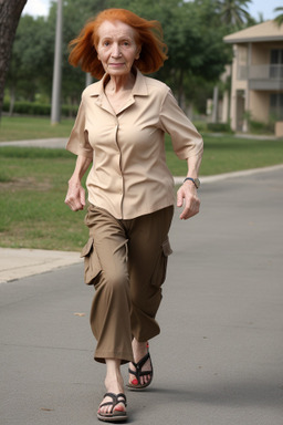 Libyan elderly female with  ginger hair