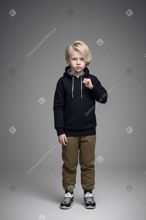 Latvian child boy with  blonde hair