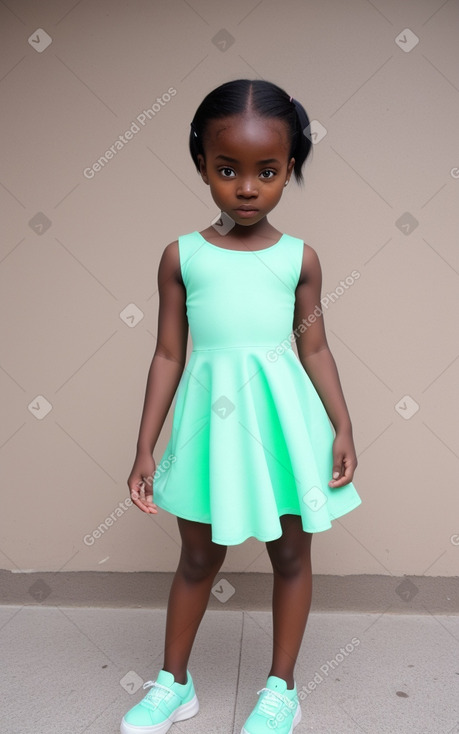 Nigerian child girl with  black hair