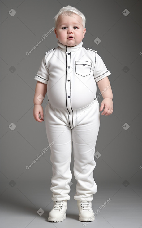 Hungarian infant boy with  white hair