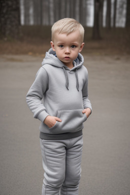 Estonian infant boy with  gray hair