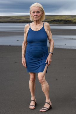 Icelandic elderly female with  blonde hair