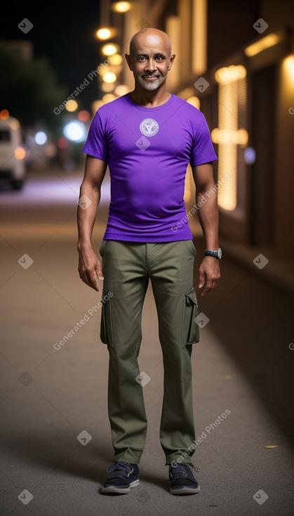 Ethiopian middle-aged male with  blonde hair