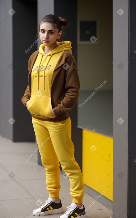 Armenian young adult female with  brown hair