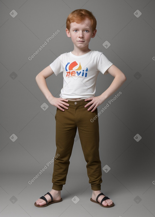 Slovenian child boy with  ginger hair