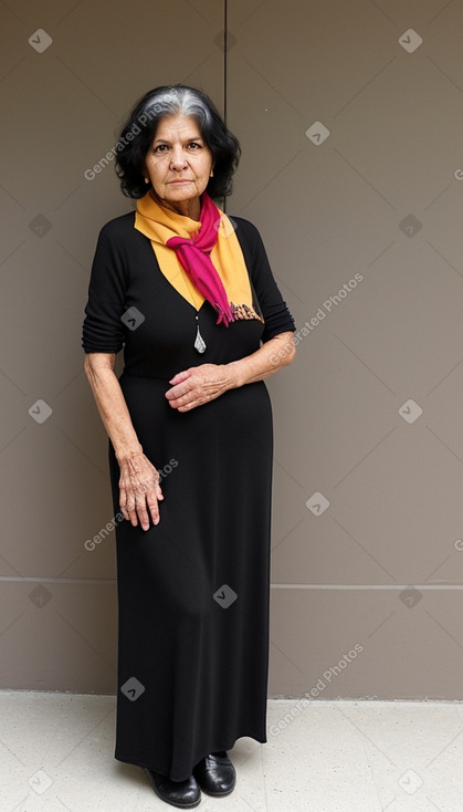 Mexican elderly female with  black hair