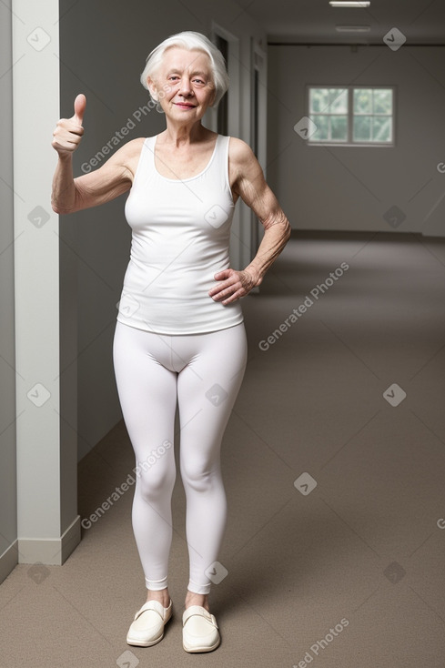 Elderly female with  white hair