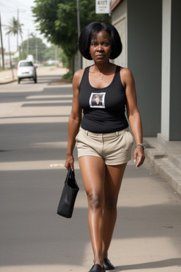 Nigerian middle-aged female with  black hair