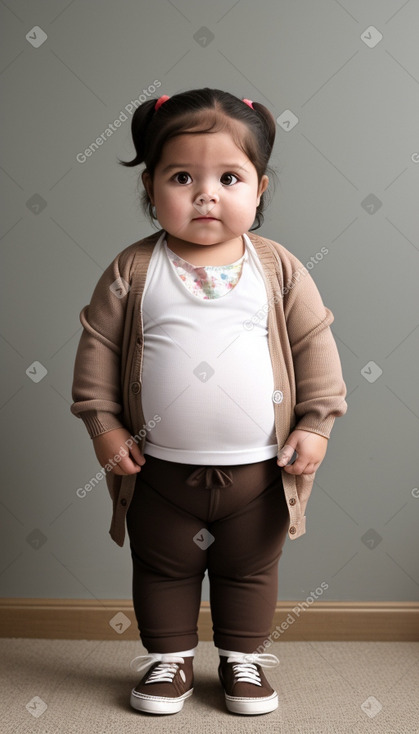 Peruvian infant girl with  brown hair