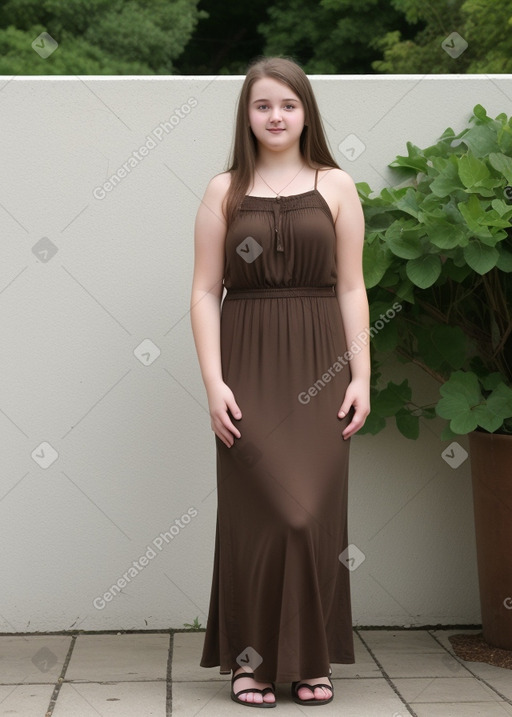 Irish teenager girl with  brown hair