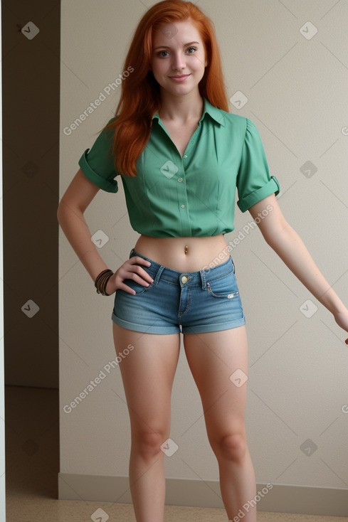 Brazilian young adult female with  ginger hair