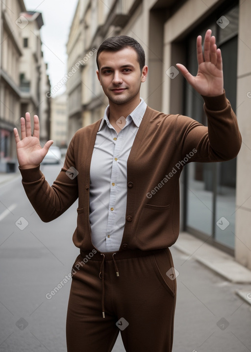 Romanian adult male with  brown hair