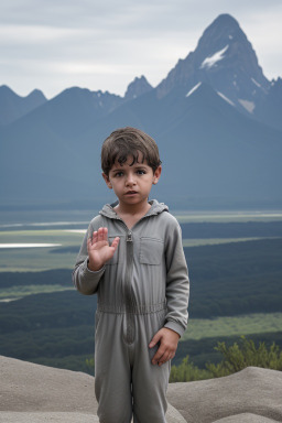 Uruguayan infant boy with  gray hair