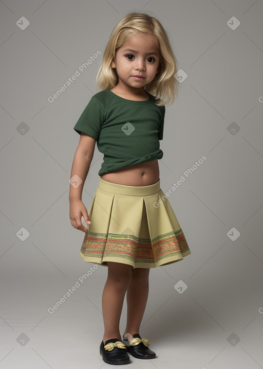 Ecuadorian infant girl with  blonde hair