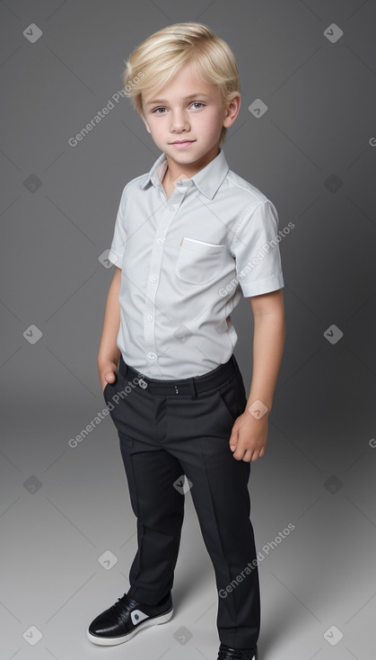 South african child boy with  blonde hair