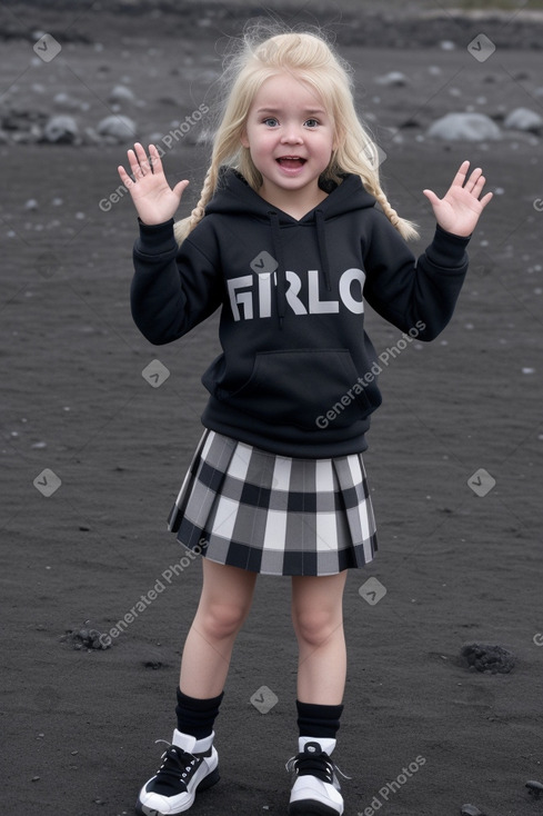 Icelandic infant girl with  blonde hair