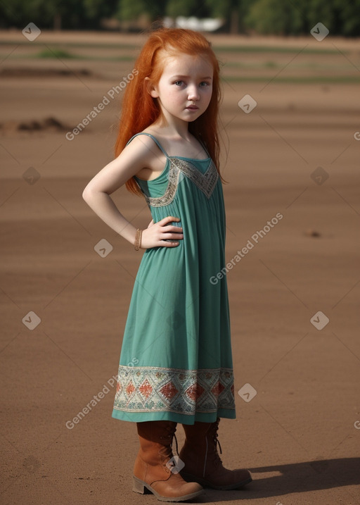 Uzbek infant girl with  ginger hair