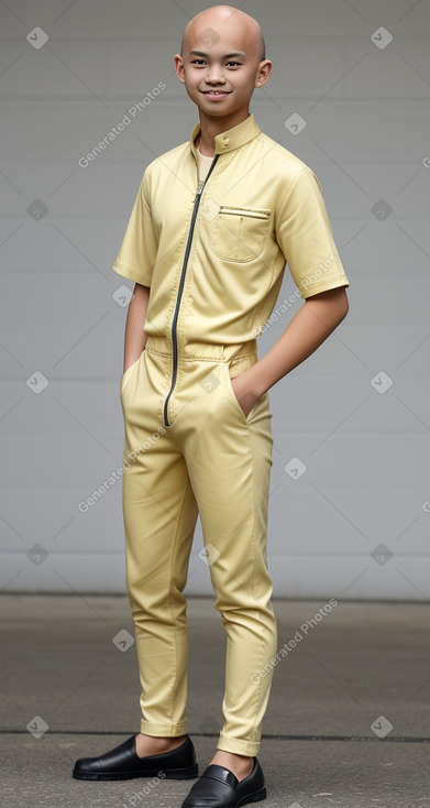 Singaporean teenager boy with  blonde hair