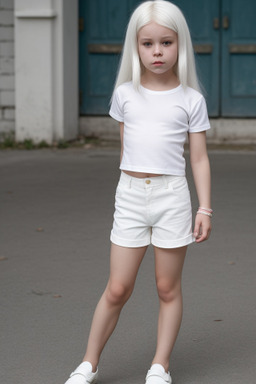 Russian child female with  white hair