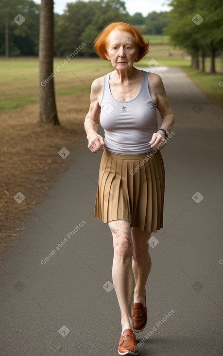 Elderly female with  ginger hair