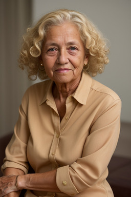 Elderly female with  blonde hair