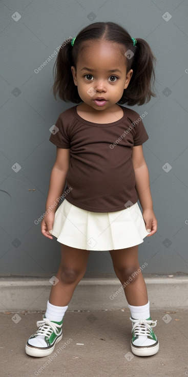 Jamaican infant girl with  brown hair