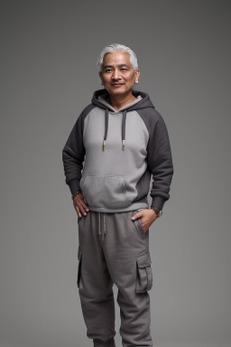 Nepalese middle-aged non-binary with  gray hair