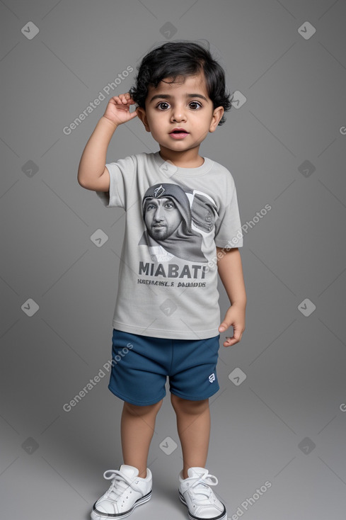 Emirati infant boy with  gray hair