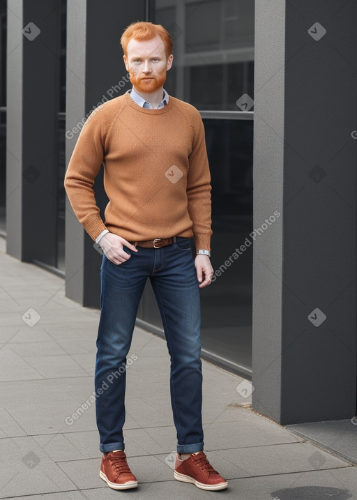 Polish adult male with  ginger hair