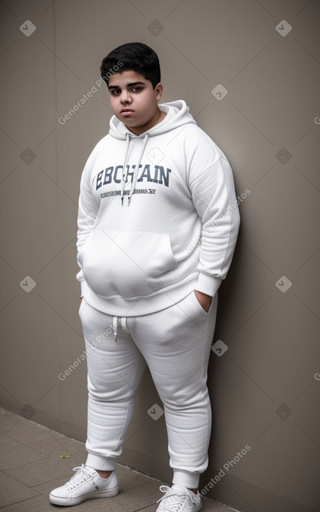 Iranian teenager boy with  white hair