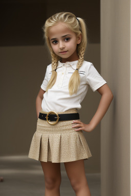 Arab child girl with  blonde hair