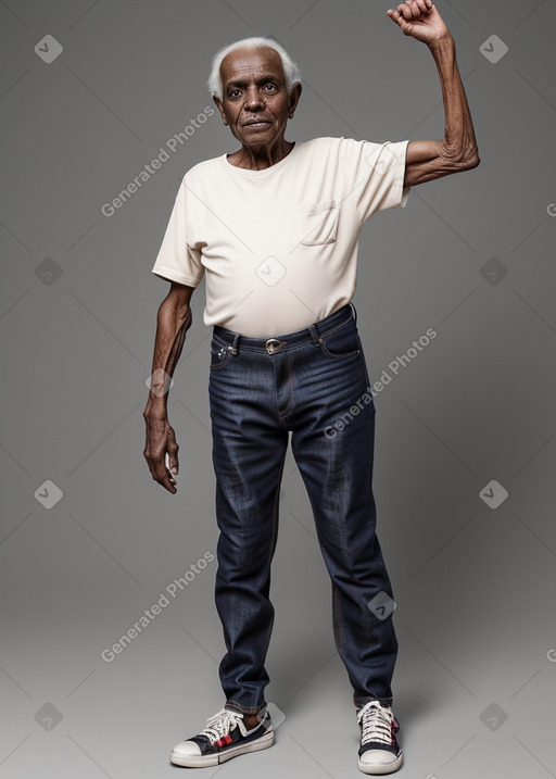 Sudanese elderly male with  black hair