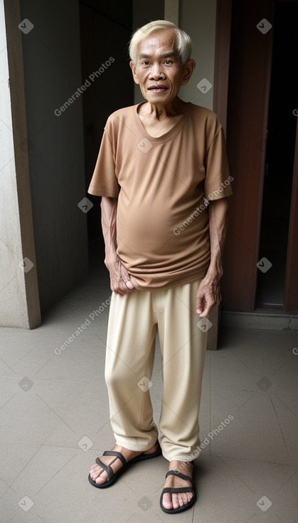 Thai elderly male with  blonde hair