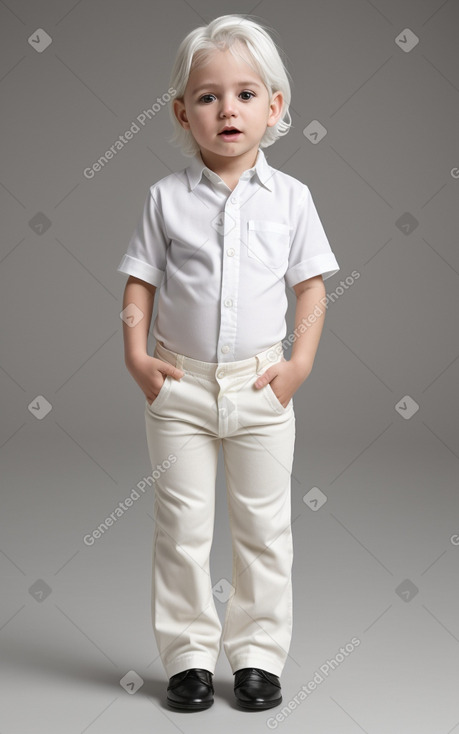 Uruguayan infant boy with  white hair