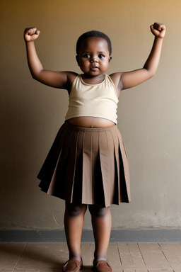 Tanzanian infant girl with  brown hair