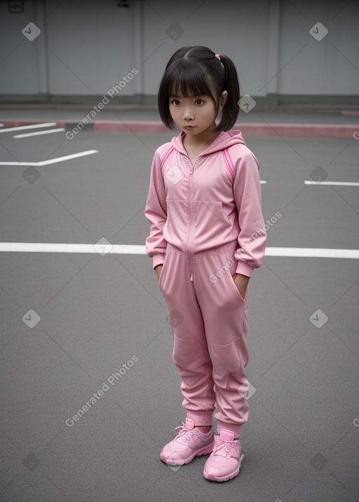 Taiwanese child girl with  gray hair