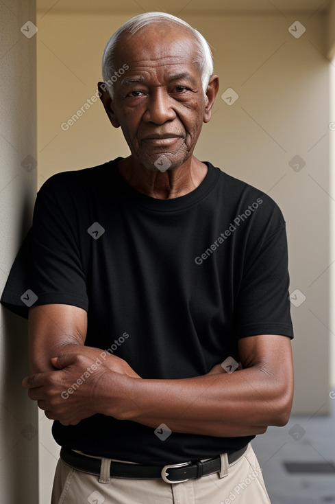 Elderly male with  black hair