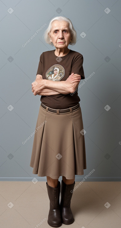 Syrian elderly female with  brown hair